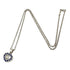 Pendant Necklace 18K White Gold with Diamonds and Sapphires