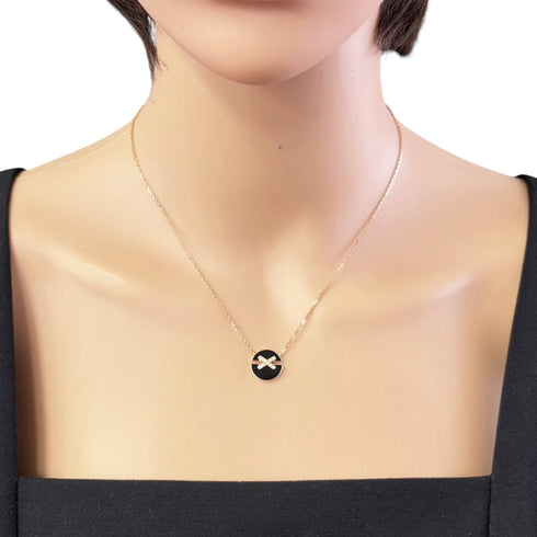 Harmony Pendant Necklace 18K Rose Gold with Diamonds