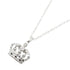 Crown Pendant Necklace 18K White Gold With Black Diamond