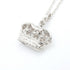 Crown Pendant Necklace 18K White Gold With Black Diamond