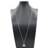 Crown Pendant Necklace 18K White Gold With Black Diamond