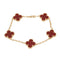 Vintage Alhambra Bracelet 18K Yellow Gold and Carnelian