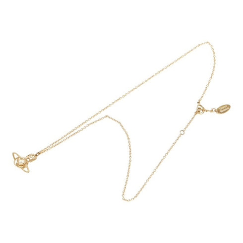 Pendant Necklace Gold and Rhinestone