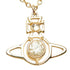 Pendant Necklace Gold and Rhinestone