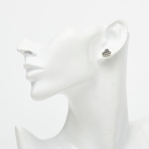 Earrings Stud Silver-Tone Metal