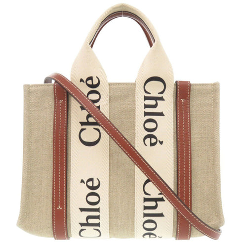 Woody Tote Canvas with Leather Small