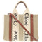Woody Tote Canvas with Leather Small