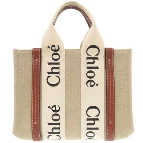 Woody Tote Canvas with Leather Small