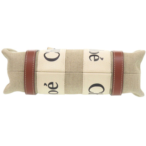 Woody Tote Canvas with Leather Small