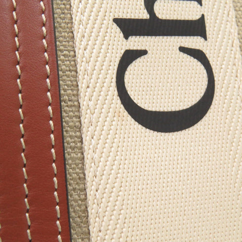 Woody Tote Canvas with Leather Small