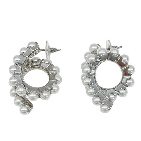 Pearl Earrings Artificial Pearl and Metal