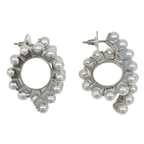 Pearl Earrings Artificial Pearl and Metal