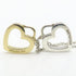 Double Heart Pendant Necklace Sterling Silver and 18K Yellow Gold