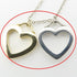 Double Heart Pendant Necklace Sterling Silver and 18K Yellow Gold