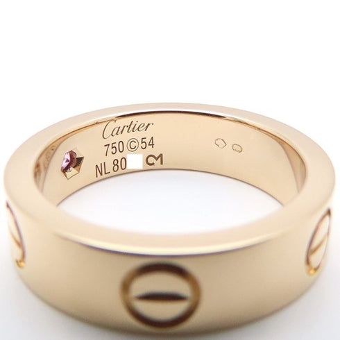 Love Ring 18K Rose Gold and Pink Sapphire