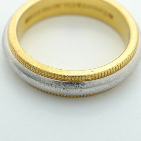 Milgrain Ring 18K Yellow Gold and Platinum