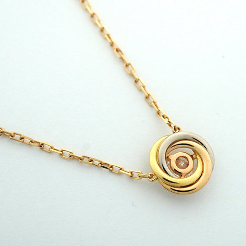 Trinity Pendant Necklace 18K Tricolor Gold
