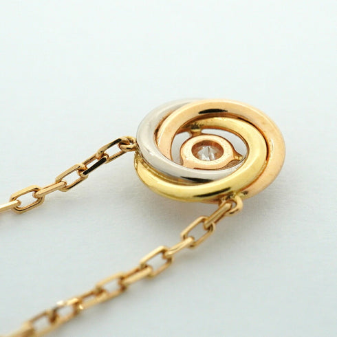 Trinity Pendant Necklace 18K Tricolor Gold