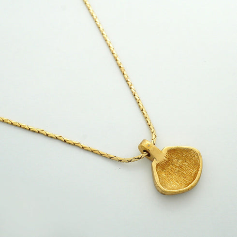 Pendant Necklace Gold and Rhinestone