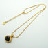 Pendant Necklace Gold and Rhinestone
