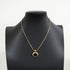 Pendant Necklace Gold and Rhinestone
