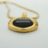 Pendant Necklace Gold and Rhinestone