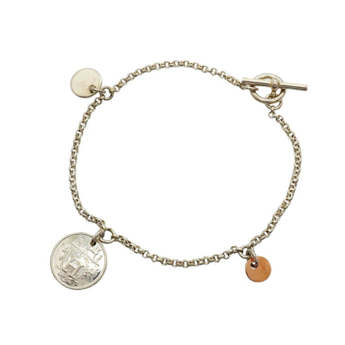 Ex-Libris Bracelet 18K Rose Gold and Sterling Silver Mini