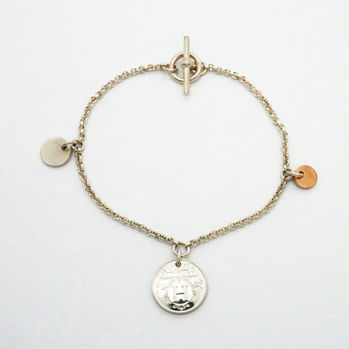 Ex-Libris Bracelet 18K Rose Gold and Sterling Silver Mini