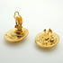 CC Logo Oval Clip-On Earrings Metal Gold-Tone Metal