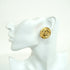 CC Logo Oval Clip-On Earrings Metal Gold-Tone Metal
