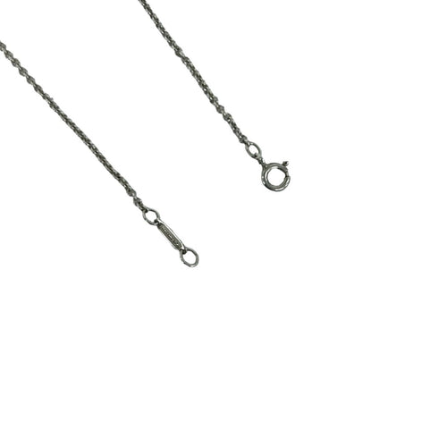 Vintage Pendant Necklace Sterling Silver and 18K Yellow Gold