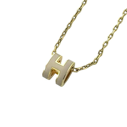 Pop H Pendant Necklace Gold-Tone Metal
