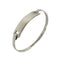 Rectangle ID Plate Bangle Sterling Silver Bracelet