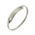 Rectangle ID Plate Bangle Sterling Silver Bracelet