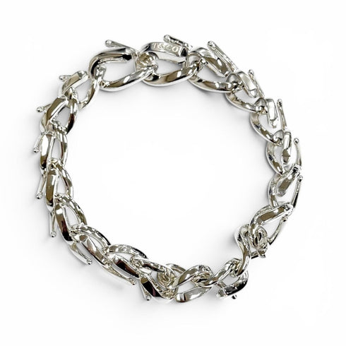 Forge Link Bracelet Sterling Silver Medium