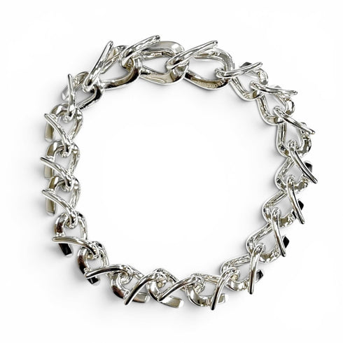 Forge Link Bracelet Sterling Silver Medium