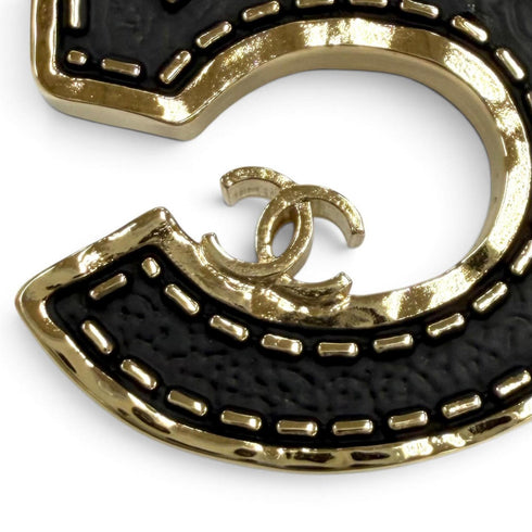CC Logo Earrings Gold-Tone Metal Gold-Tone Metal