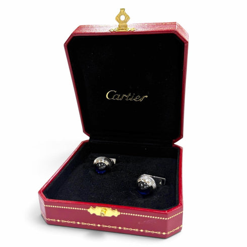 Cufflinks Sterling Silver With Blue Spinel Bracelet