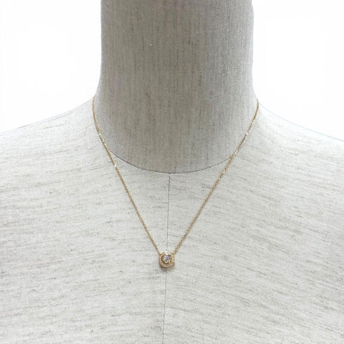 Pendant Necklace 18K Rose Gold with Diamond