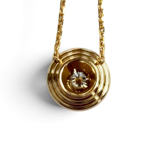 Pendant Necklace 18K Rose Gold with Diamond