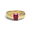 Vintage Band Ring 18K Yellow Gold with Ruby