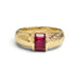 Vintage Band Ring 18K Yellow Gold with Ruby
