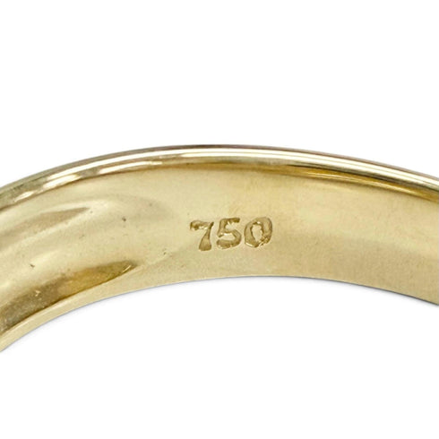 Vintage Band Ring 18K Yellow Gold with Ruby