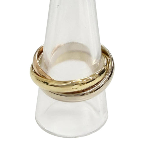 Vendome Louis Cartier Band Ring 18K Tricolor Gold