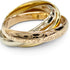 Vendome Louis Cartier Band Ring 18K Tricolor Gold
