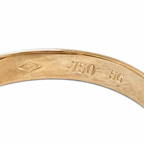 Vendome Louis Cartier Band Ring 18K Tricolor Gold