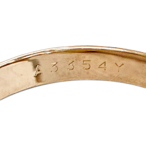 Vendome Louis Cartier Band Ring 18K Tricolor Gold