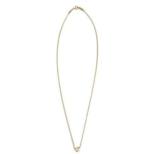 Elsa Peretti Diamonds By The Yard Pendant Necklace 18K Yellow Gold and Diamond