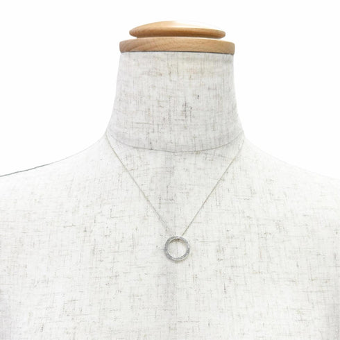 Circle Pendant Necklace Sterling Silver