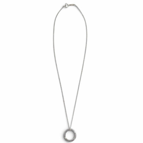 Circle Pendant Necklace Sterling Silver